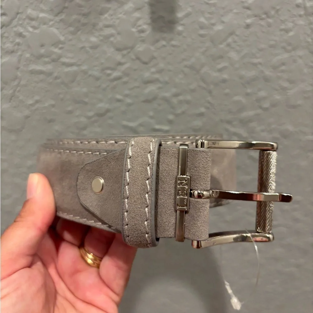 L.E.N suede belt